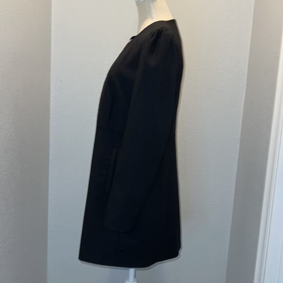 Zara Basic Collection Woman’s Puff Sleeve Zip Up Blazer/Jacket - Size L Black - Picture 6 of 11